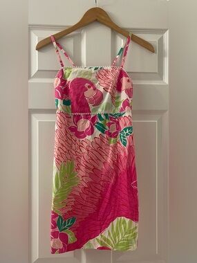 Lilly Pulitzer white label Port of Caw parrot dress - 14